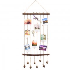 国产 北欧创意麻绳夹子相片照片墙餐厅客厅民宿舍墙面装饰品文艺壁饰挂