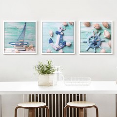 国产 地中海餐厅装饰画北欧简约客厅背景墙壁画儿童房男孩卧室床头挂画