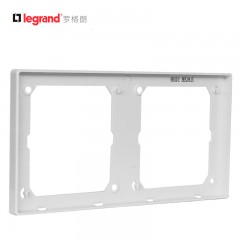 罗格朗 开关插座面板墙壁连体面板逸景二位连体边框2连体两连体