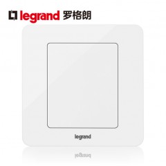 罗格朗 开关插座面板逸典圆 空白面板 挡板 盲板 白板 装饰板86型