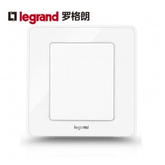 罗格朗 开关插座面板86型冰莹白白板空白面板填空板装饰白面板