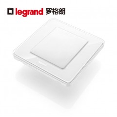 罗格朗 开关插座面板86型冰莹白白板空白面板填空板装饰白面板