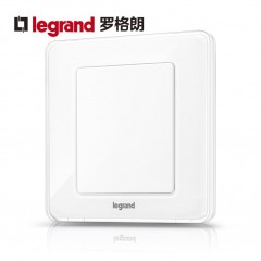 罗格朗 开关插座面板86型冰莹白白板空白面板填空板装饰白面板