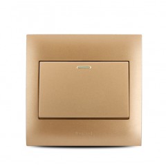 罗格朗 一开单控单开单联面板家用一位电灯开关86型1开开关面板