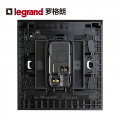 罗格朗 黑色一开单控单开单联面板家用一位电灯开关1开墙壁86型 K5/31/1/2B-C