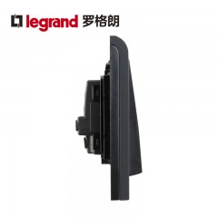 罗格朗 黑色一开单控单开单联面板家用一位电灯开关1开墙壁86型 K5/31/1/2B-C