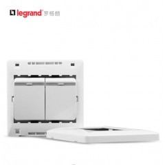 罗格朗 国际电工开关插座面板86型K4.0系列双开双控开关墙壁家用开关  KG/32/2/3C