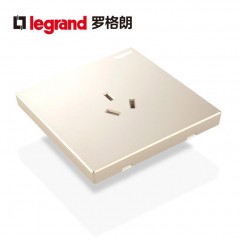 罗格朗 香槟金开关插座 仕典米兰金10A三孔墙壁式插座面板