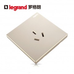 罗格朗 香槟金开关插座 仕典米兰金10A三孔墙壁式插座面板