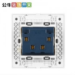 公牛 装饰开关一位双控一开双控单开双控G22高晶玻璃面板 G22K112