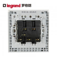 罗格朗 开关插座面板86型K5 三开单控三联单控墙壁开关面板