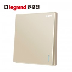 罗格朗 大面板家用单开双控1开一位单联双控一灯双控开关86型