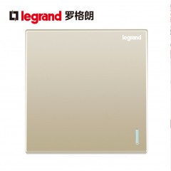 罗格朗 大面板家用单开双控1开一位单联双控一灯双控开关86型