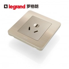 罗格朗 逸典金三孔16a空调专用插座面板家用电热水器16安大功率