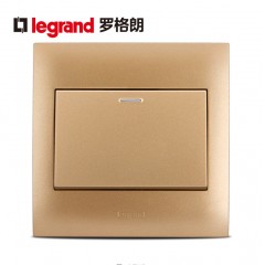 罗格朗 家用一开多控一开三控 单开三控一灯中途中间开关面板