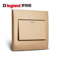 罗格朗 家用一开多控一开三控 单开三控一灯中途中间开关面板