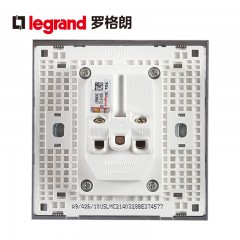 罗格朗 尚韵86型缎沙金五孔插座面板开关家用5孔墙壁电源暗装