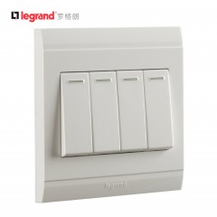 罗格朗 美仑山系列四开单控开关插座面板