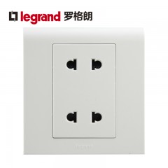 罗格朗 四孔插座面板 86型二位二孔插座 2孔插座 4孔插座面板