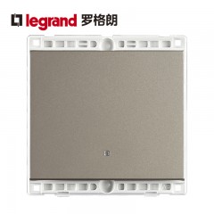 罗格朗 开关插座 尚韵系列缎沙金单开双控荧光面板 一开双控荧光