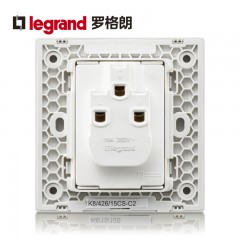 罗格朗 三孔16a空调专用插座面板家用电热水器大功率墙壁16安