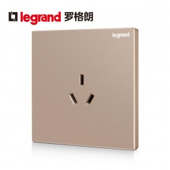 罗格朗 开关三孔插座面板16A大功率热水器空调专用 逸景玫瑰金