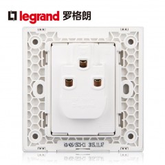 罗格朗 开关三孔插座面板16A大功率热水器空调专用 逸景玫瑰金