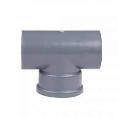 国产 灰色PVC铜内牙螺纹三通管件 20/25/32PVC排水管内丝三通4分6分1寸