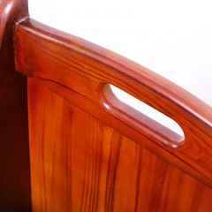 国产 书报架复古手绘实木雕花落地报刊杂志桶创意简易置物架