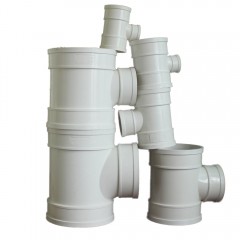 国产 PVC水管配件 异径三通三叉管接头110*50/75*50/200*160下水管