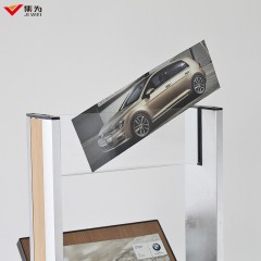 国产 报刊架报纸架铝合金书报架杂志架 金属资料展示宣传落地多层展架 A4资料架落地 木质文件收纳展示架