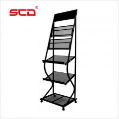 国产 SCD双用途资料架杂志架报刊架书报架报纸收纳架办公宣传架落地展示架