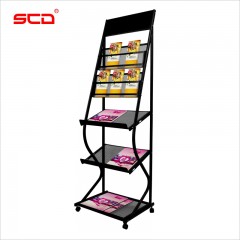 国产 SCD双用途资料架杂志架报刊架书报架报纸收纳架办公宣传架落地展示架