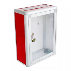 国产 小号上投无字透明爱心箱 捐款募捐箱 意见信报箱投票箱铝合金包边