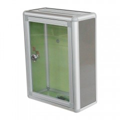 国产 上投小号灰透明面无字意见箱铝合金室内挂墙建议箱 信报箱医药箱