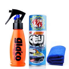 SOFT99 汽车玻璃防雾喷剂 车内防止气雾 去除雾剂 防雾剂 套装