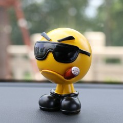 国产 汽车摆件摇头公仔创意可爱表情包个性车载车内装饰品摆件