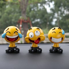 国产 汽车摆件摇头公仔创意可爱表情包个性车载车内装饰品摆件