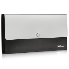 得力 文件夹小巧风琴包按扣票据文件袋小号多功能迷你单据账单收纳册发票欠条办公家用证件分类12格多层票据盒