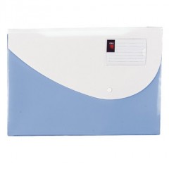 得力 5506文件袋F/C资料袋纽扣档案袋按扣双面彩色公文袋