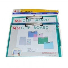 富强 FQ8030B 横版A4板夹 透明硬塑料板夹  A4写字板夹板