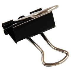 得力 9543黑色长尾夹 中号票夹 燕尾夹 票据夹 32mm夹子 12只/盒