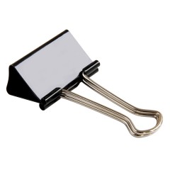 得力 9542黑色长尾夹 大号票夹 燕尾夹 票据夹 41mm夹子 12只/盒