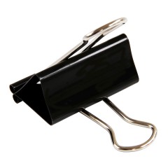 得力 9542黑色长尾夹 大号票夹 燕尾夹 票据夹 41mm夹子 12只/盒