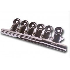 得力 圆形铁票夹9521 报刊资料整理夹子 钢夹 银色 6个装76mm