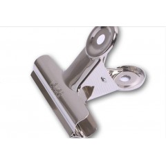 得力 圆形铁票夹9521 报刊资料整理夹子 钢夹 银色 6个装76mm