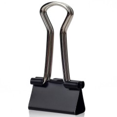 得力 19mm黑色长尾票夹票夹燕尾夹学习办公用品金属票夹夹子