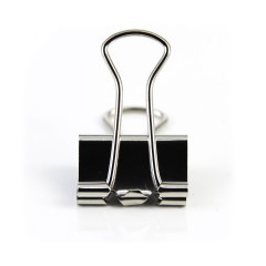 得力 19mm银色长尾票夹票夹燕尾夹学习办公用品金属票夹小夹子