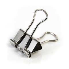 得力 19mm银色长尾票夹票夹燕尾夹学习办公用品金属票夹小夹子