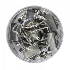 得力 19mm银色长尾票夹票夹燕尾夹学习办公用品金属票夹小夹子